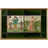 Walter Crane, TWO NURSERY RHYME TILE PANELS, CIRCA 1875, 1875, glazed earthenware