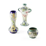 William Moorcroft, 'POPPY & FORGET-ME-NOT' TWIN-HANDLED VASE, CIRCA 1910