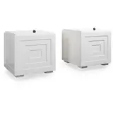 Josef Hoffmann, PAIR OF KOHLENKISTE (COAL BOXES), CIRCA 1905, 1905, painted pine