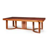 R.D. Russell, TABLE, DATED 1930, 1930, rosewood and English walnut