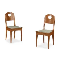 Richard Riemerschmid, PAIR OF SIDE CHAIRS, CIRCA 1902, 1902, oak
