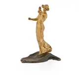 Karl Korschann, ART NOUVEAU FIGURE, CIRCA 1900, 1900, gilded and patinated bronze