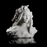Agathon Léonard, BUST OF A GIRL, CIRCA 1900, 1900, carved marble