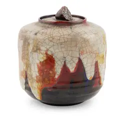 Charles Noke, ‘CHANG’ JAR & COVER, CIRCA 1930, 1930, flambé glazed earthenware