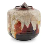 Charles Noke, ‘CHANG’ JAR & COVER, CIRCA 1930, 1930, flambé glazed earthenware