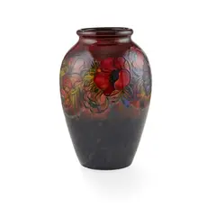 Walter Moorcroft, LARGE ‘ANEMONE’ PATTERN VASE, CIRCA 1950, 1950, flambé-glazed earthenware