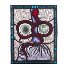 Alfredo Avella, TREE OF KNOWLEDGE, leaded and painted glass