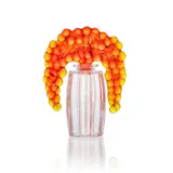 BOUCHON CASSIS SCENT BOTTLE, NO. 494 by René Lalique, and orange enamelled, sold Feb 2022