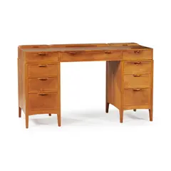 Edward Barnsley, TWIN-PEDESTAL DESK, CIRCA 1973, 1973, walnut