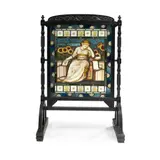 Carl Almquist, AESTHETIC MOVEMENT PANEL/ FIRESCREEN, CIRCA 1886, 1886, and painted glass panel