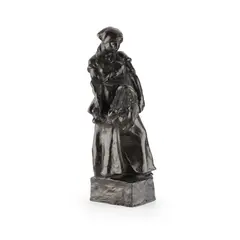 Reginald Fairfax Wells, GIRL GATHERING WOOD, CIRCA 1907, 1907, patinated bronze