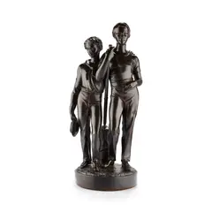 Joseph Durham, THE ROWERS, 1863, 1863, patinated bronze
