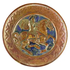 Richard Joyce, WALL CHARGER, DATED 1924, 1924, lustre-glazed earthenware