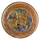 Richard Joyce, WALL CHARGER, DATED 1924, 1924, lustre-glazed earthenware