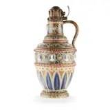 Arthur Barlow, LARGE COVERED EWER, 1875, 1875, glazed stoneware and patinated metal