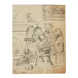 Hannah Barlow, THE DOG CARD GAME, 1870, 1870