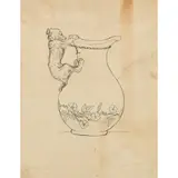 Hannah Barlow, DESIGNS FOR A ‘DOG’ JUG HANDLE AND A ‘CAT’ JUG HANDLE, CIRCA 1870, 1870