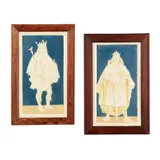 Harold Rathbone, TWO 'SAXON KING' PLAQUES, CIRCA 1900, 1900, glazed terracotta