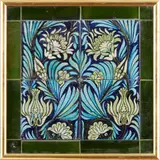 TILE PANEL, CIRCA 1890 by William De Morgan, 1890, glazed earthenware, sold Nov 2021