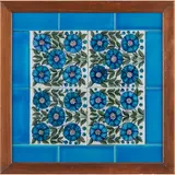 FOUR BEDFORD PARK ANEMONE TILES, CIRCA 1880 by William De Morgan, 1880, glazed earthenware, sold Nov 2021