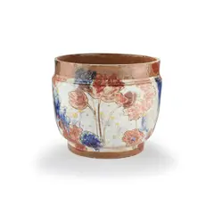 JARDINIÈRE, CIRCA 1885 by Ernest Chaplet, 1885, glazed earthenware with gilt highlights, sold Nov 2021