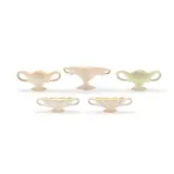William John Marriner, FOUR TWIN-HANDLED FLOWER VASES, CIRCA 1940, 1940, glazed and unglazed earthenware