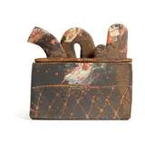 John Maltby, Box and Cover, painted stoneware