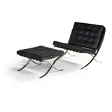 Ludwig Mies van der Rohe, Pair of 'Barcelona' Chairs & Ottomans