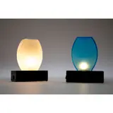 Pair of Doran Table Lights, designed 1978 by Ettore Sottsass, 1978, glass and enamelled metal, sold Oct 2021