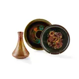 CHARGER, CIRCA 1880 by Christopher Dresser, 1880, glazed earthenware, sold Oct 2021
