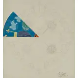 Charles Francis Annesley Voysey, DESIGN FOR A ROUNDEL WITH HEART, CROWN, BIRD AND TREE