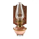 William Arthur Smith Benson, ARTS & CRAFTS WALL LAMP, CIRCA 1900, 1900, copper and brass with removable reservoir and glass shade