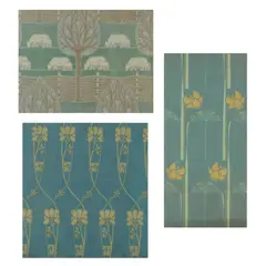 Harry Napper, GROUP OF THREE WALLPAPER SAMPLES, CIRCA 1900, 1900