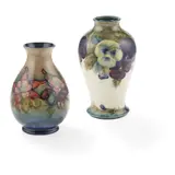 ‘PANSIES’ PATTERN VASE, CIRCA 1915 by William Moorcroft, 1915, glazed earthenware, sold Oct 2021