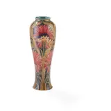 William Moorcroft, 'REVIVED CORNFLOWER’ PATTERM BALUSTER VASE, CIRCA 1910