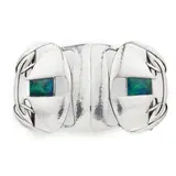 Archibald Knox, 'CYMRIC' BUCKLE, DATED 1905, 1905, silver and enamel