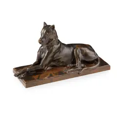 Georg Gardet, FIGURE OF A GREAT DANE, bronze