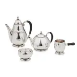 Georg Jensen, MATCHED FOUR-PIECE COFFEE SERVICE, 1920S, sterling silver