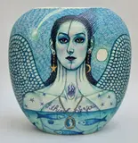June Carey Rsw, Rgi, Pai, I THINK OF YOU, Hand-painted ceramic
