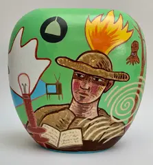 Joseph Davie, COMPETING LIGHTS, Hand-painted ceramic