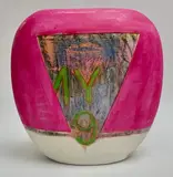 Rosalind Lawless Rgi, CONCRETE PILLARS, Hand-painted ceramic