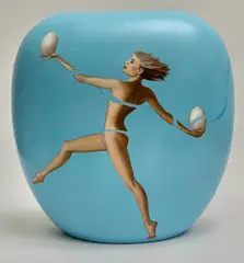 R.S.A. Gordon K. Mitchell R.S.W., TWO SIDES TO EVERY STORY, Hand-painted ceramic