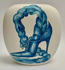 LOVE RE-ARMED by James McDonald Rsw, Hand-painted ceramic, sold May 2021