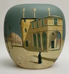 James McNaught R.S.W., THE DARK PASSIONATE EYES OF DORA MAAR, Hand-painted ceramic
