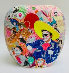 Jennifer McRae, DAY OF THE DEAD, Hand-painted ceramic