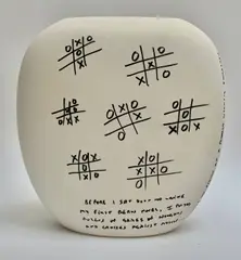 Ian James Rankin Obe Dl Frse Frsl, NOUGHTS AND CROSSES, Hand-painted ceramic