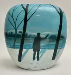 James Tweedie, THE CURVE OF THE WORLD, Hand-painted ceramic