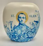 ST. OLEN by Helen Wilson Rsw Rgi Pai, Hand-painted ceramic, sold May 2021