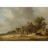 Jan van Goyen, FIGURES WORKING BY FARM COTTAGES