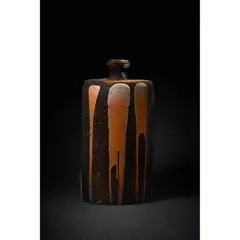 Vase by David Leach, dripped tenmoku glaze, sold Apr 2021